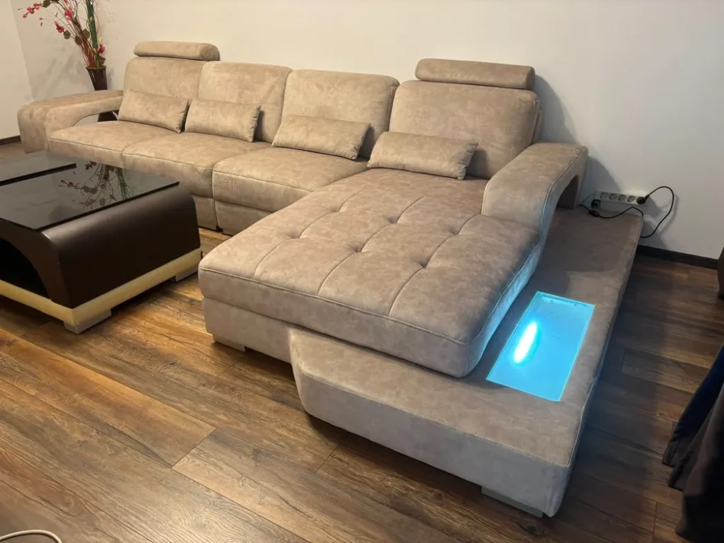 dupa retapitarea si reconditionarea coltarului